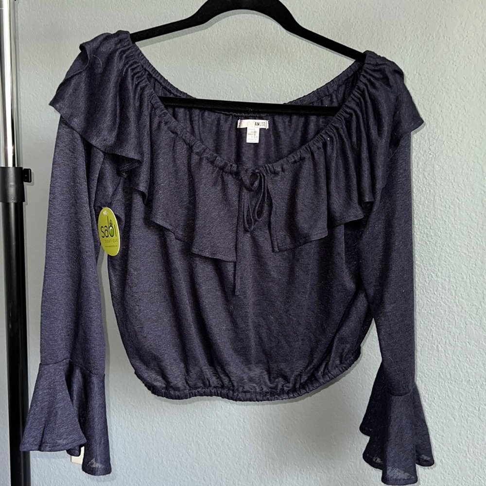 Amuse Society Off-the-Shoulder Cropped Top